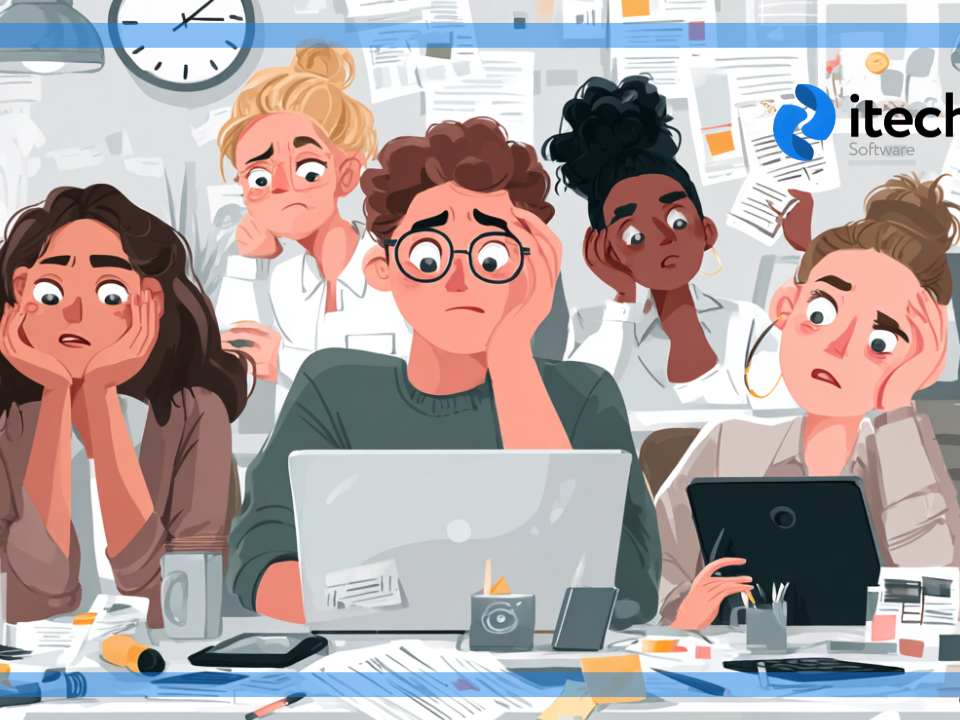 Caricatura de personas trabajando